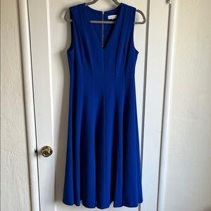 Calvin Klein Collection Royal Blue Midi Dress